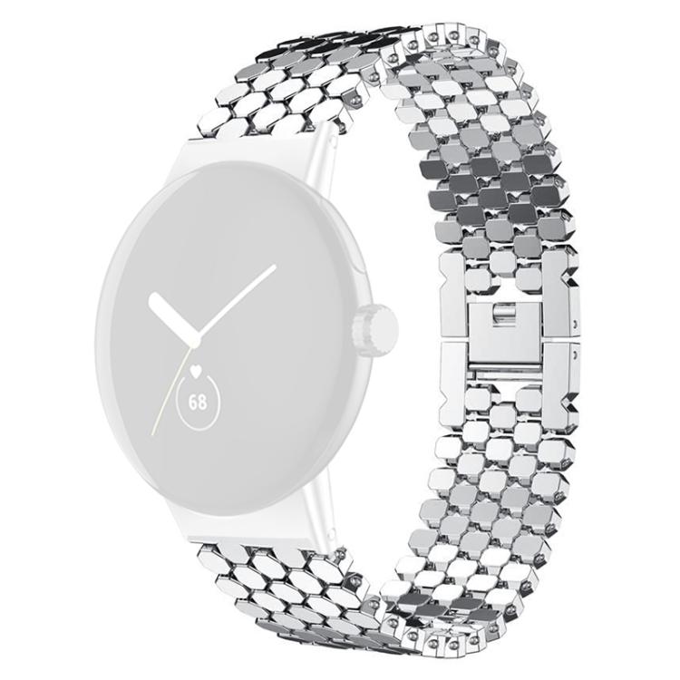 xDfind フィッシュスケールテクスチャーメタルウォッチバンド、Google Pixel Watch 4 / Watch 3 45mm用、Google Pixel Watch 4 / 3 / 2 / 1 41mm用