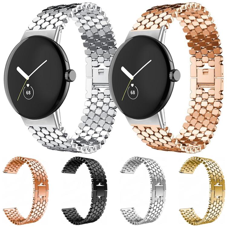 xDfind フィッシュスケールテクスチャーメタルウォッチバンド、Google Pixel Watch 4 / Watch 3 45mm用、Google Pixel Watch 4 / 3 / 2 / 1 41mm用
