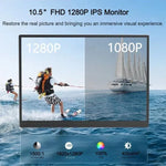 P105A01D 10.5インチ IPSポータブルモニター HD / Type-C拡張対応、米国プラグ、10.5インチ