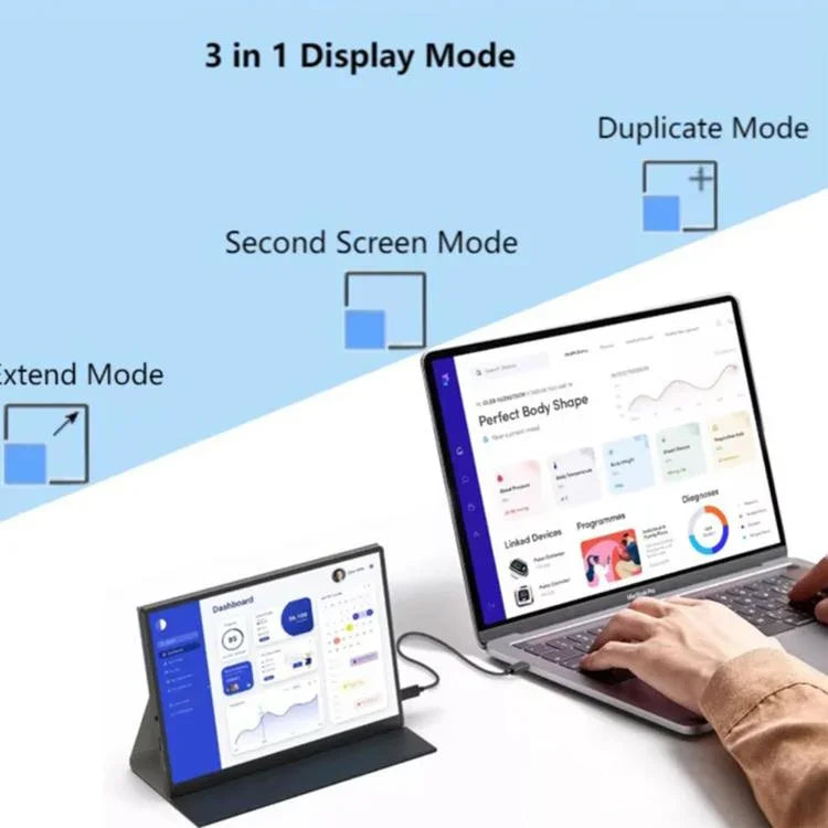 P105A01D 10.5インチ IPSポータブルモニター HD / Type-C拡張対応、米国プラグ、10.5インチ