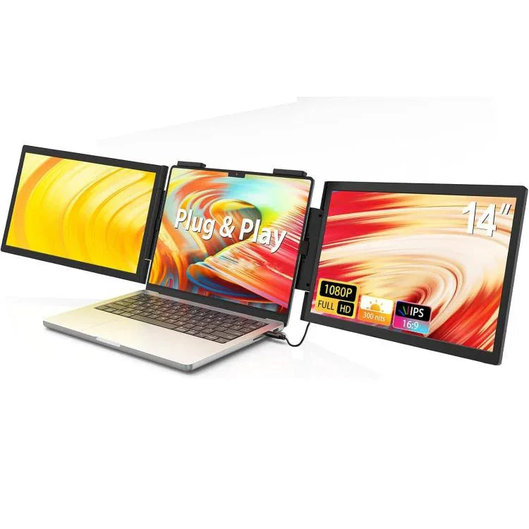 Z140A01D 14インチ 1080P デュアルスクリーン ポータブルモニター ノートパソコン拡張用、14インチ 1080P