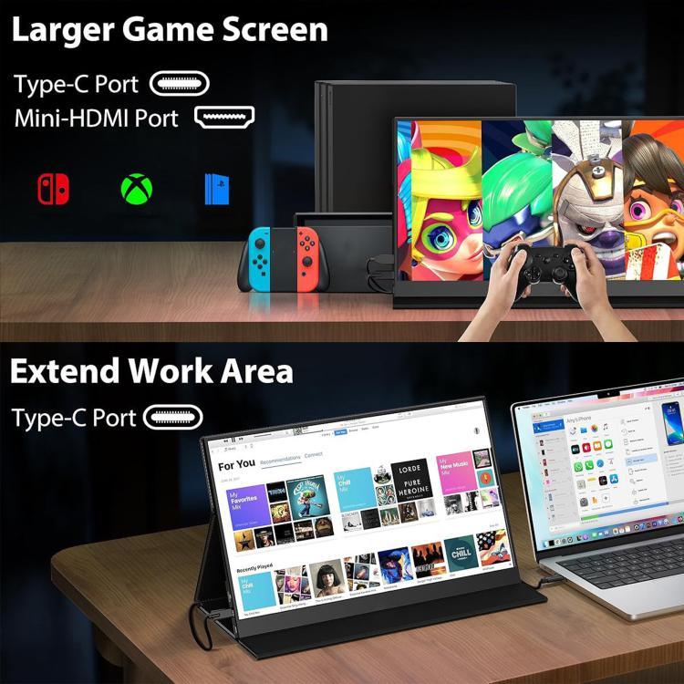 P161Q10G 16.1インチ 2.5K ポータブルモニター 144Hz 拡張スクリーン、16.1インチ 2.5K 144Hz