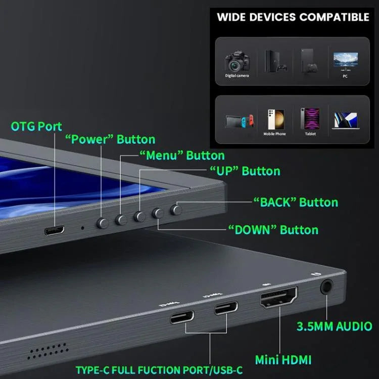 P160A20 16インチ 4K ポータブルモニター ゲーミング拡張スクリーン、16インチ 4K