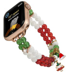 幅14mm クリスマスビーズチェーンウォッチバンド、Apple Watch 46mm / 49mm / 45mm / 44mm用、Apple Watch 42mm / 41mm / 40mm / 38mm用