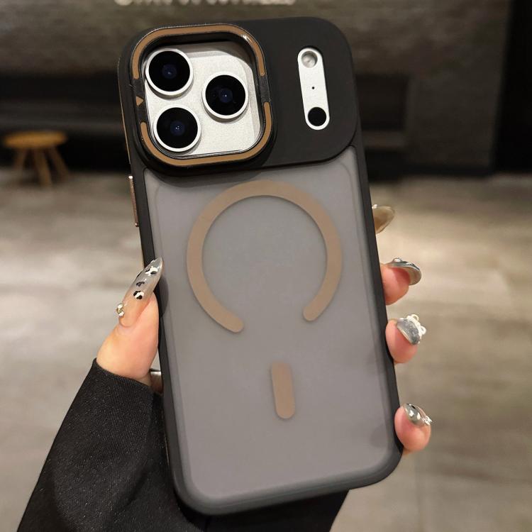 スキンフィールマットメタルレンズホルダーMagSafe磁気スマホケース、iPhone 17 Pro Max用、iPhone 17 Pro用、iPhone 17用、iPhone Air用、iPhone 16 Pro Max用、iPhone 16 Pro用