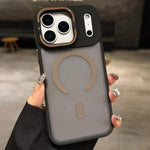 スキンフィールマットメタルレンズホルダーMagSafe磁気スマホケース、iPhone 17 Pro Max用、iPhone 17 Pro用、iPhone 17用、iPhone Air用、iPhone 16 Pro Max用、iPhone 16 Pro用