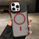スキンフィールマットメタルレンズホルダーMagSafe磁気スマホケース、iPhone 17 Pro Max用、iPhone 17 Pro用、iPhone 17用、iPhone Air用、iPhone 16 Pro Max用、iPhone 16 Pro用