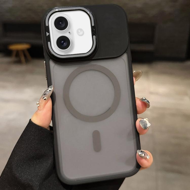 スキンフィール フロストメタルレンズホルダー MagSafe 磁気スマホケース、iPhone 16 Plus 用、iPhone 16 用、iPhone 15 Pro Max 用、iPhone 15 Pro 用、iPhone 15 用、iPhone 14 用