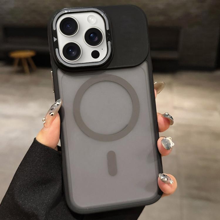 スキンフィール フロストメタルレンズホルダー MagSafe 磁気スマホケース、iPhone 16 Plus 用、iPhone 16 用、iPhone 15 Pro Max 用、iPhone 15 Pro 用、iPhone 15 用、iPhone 14 用