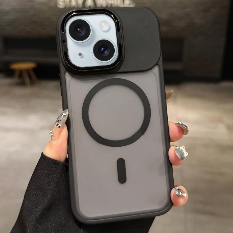 スキンフィール フロストメタルレンズホルダー MagSafe 磁気スマホケース、iPhone 16 Plus 用、iPhone 16 用、iPhone 15 Pro Max 用、iPhone 15 Pro 用、iPhone 15 用、iPhone 14 用
