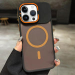 Skin Feel Frosted Metal Lens Holder MagSafe Magnetic Phone Case, For iPhone 14 Pro, For iPhone 14 Pro Max, For iPhone 13 Pro Max, For iPhone 13 Pro, For iPhone 13, For iPhone 12