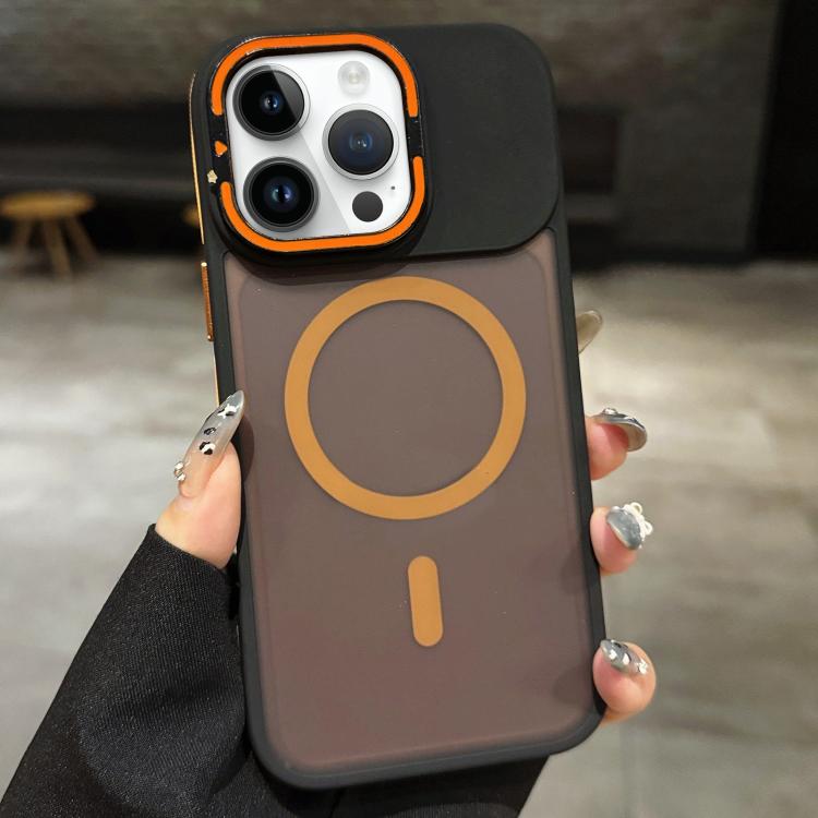Skin Feel Frosted Metal Lens Holder MagSafe Magnetic Phone Case, For iPhone 14 Pro, For iPhone 14 Pro Max, For iPhone 13 Pro Max, For iPhone 13 Pro, For iPhone 13, For iPhone 12
