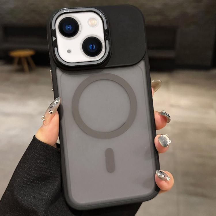 スキンフィール フロストメタルレンズホルダー MagSafe 磁気スマホケース、iPhone 16 Plus 用、iPhone 16 用、iPhone 15 Pro Max 用、iPhone 15 Pro 用、iPhone 15 用、iPhone 14 用