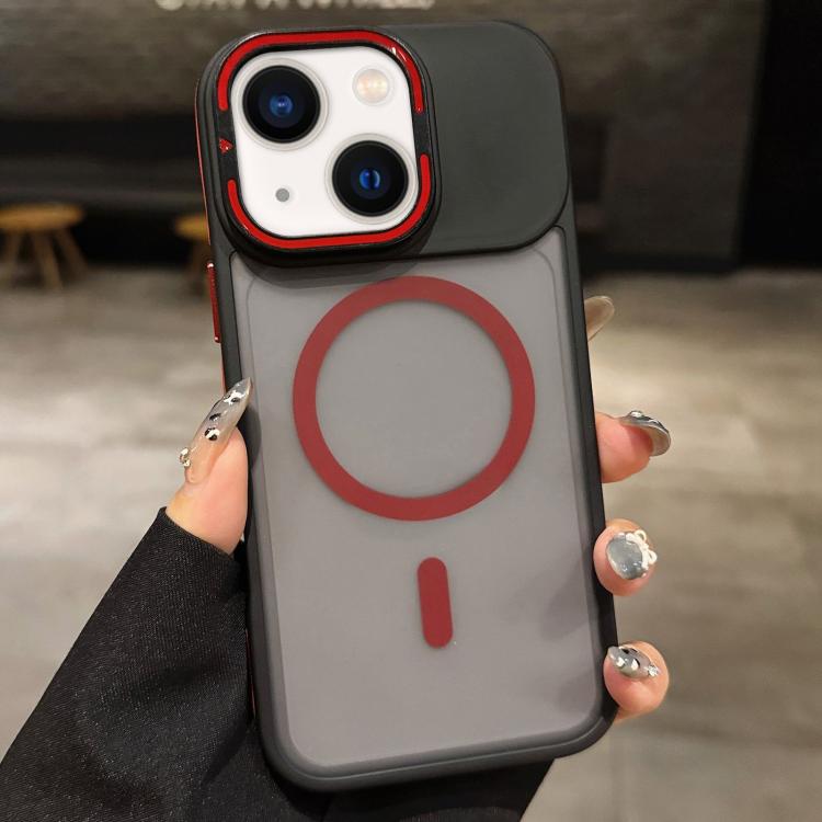 スキンフィール フロストメタルレンズホルダー MagSafe 磁気スマホケース、iPhone 16 Plus 用、iPhone 16 用、iPhone 15 Pro Max 用、iPhone 15 Pro 用、iPhone 15 用、iPhone 14 用