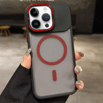 Skin Feel Frosted Metal Lens Holder MagSafe Magnetic Phone Case, For iPhone 12 Pro Max, For iPhone 12 Pro, For iPhone 11