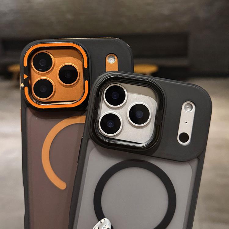 スキンフィールマットメタルレンズホルダーMagSafe磁気スマホケース、iPhone 17 Pro Max用、iPhone 17 Pro用、iPhone 17用、iPhone Air用、iPhone 16 Pro Max用、iPhone 16 Pro用