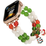 幅20mm クリスマスビーズチェーンウォッチバンド、Apple Watch 46mm / 49mm / 45mm / 44mm用、Apple Watch 42mm / 41mm / 40mm / 38mm用