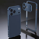 アーマー 両面滑り止めメタルフレームケース レンズカバー付き、iPhone 17 Pro Max 用、iPhone 17 Pro 用、iPhone 17 用、iPhone 16 Pro Max 用、iPhone 16 Pro 用、iPhone 16 用