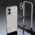 アーマー 両面滑り止めメタルフレームケース レンズカバー付き、iPhone 17 Pro Max 用、iPhone 17 Pro 用、iPhone 17 用、iPhone 16 Pro Max 用、iPhone 16 Pro 用、iPhone 16 用