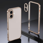 アーマー 両面滑り止めメタルフレームケース レンズカバー付き、iPhone 17 Pro Max 用、iPhone 17 Pro 用、iPhone 17 用、iPhone 16 Pro Max 用、iPhone 16 Pro 用、iPhone 16 用