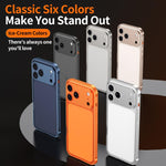 アーマー 両面滑り止めメタルフレームケース レンズカバー付き、iPhone 17 Pro Max 用、iPhone 17 Pro 用、iPhone 17 用、iPhone 16 Pro Max 用、iPhone 16 Pro 用、iPhone 16 用