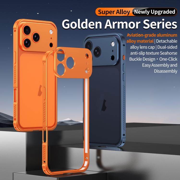 アーマー 両面滑り止めメタルフレームケース レンズカバー付き、iPhone 17 Pro Max 用、iPhone 17 Pro 用、iPhone 17 用、iPhone 16 Pro Max 用、iPhone 16 Pro 用、iPhone 16 用