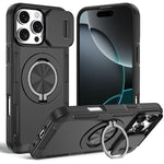 Camshield回転ホルダーマグセーフiPhoneケース、iPhone 17 Pro Max用、iPhone 17 Pro用、iPhone 16 Pro Max用、iPhone 16 Pro用、iPhone 16 Plus用、iPhone 16用、iPhone 15 Pro Max用、iPhone 15 Pro用