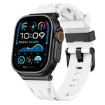 ブラックピンバックル シリコンウォッチバンド、Apple Watch 46mm / 49mm / 45mm / 44mm用、Apple Watch 42mm / 41mm / 40mm / 38mm用