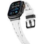ブラックピンバックル シリコンウォッチバンド、Apple Watch 46mm / 49mm / 45mm / 44mm用、Apple Watch 42mm / 41mm / 40mm / 38mm用