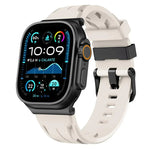 ブラックピンバックル シリコンウォッチバンド、Apple Watch 46mm / 49mm / 45mm / 44mm用、Apple Watch 42mm / 41mm / 40mm / 38mm用