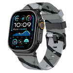 ブラックピンバックル シリコンウォッチバンド、Apple Watch 46mm / 49mm / 45mm / 44mm用、Apple Watch 42mm / 41mm / 40mm / 38mm用
