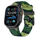 ブラックピンバックル シリコンウォッチバンド、Apple Watch 46mm / 49mm / 45mm / 44mm用、Apple Watch 42mm / 41mm / 40mm / 38mm用