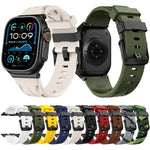ブラックピンバックル シリコンウォッチバンド、Apple Watch 46mm / 49mm / 45mm / 44mm用、Apple Watch 42mm / 41mm / 40mm / 38mm用