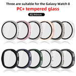xDfind強化フィルム一体型フロストPCウォッチ保護カバー、Samsung Galaxy Watch8 44mm用、Samsung Galaxy Watch8 40mm用
