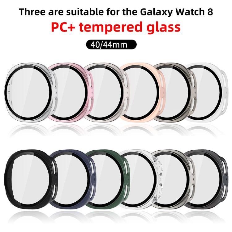 xDfind強化フィルム一体型フロストPCウォッチ保護カバー、Samsung Galaxy Watch8 44mm用、Samsung Galaxy Watch8 40mm用