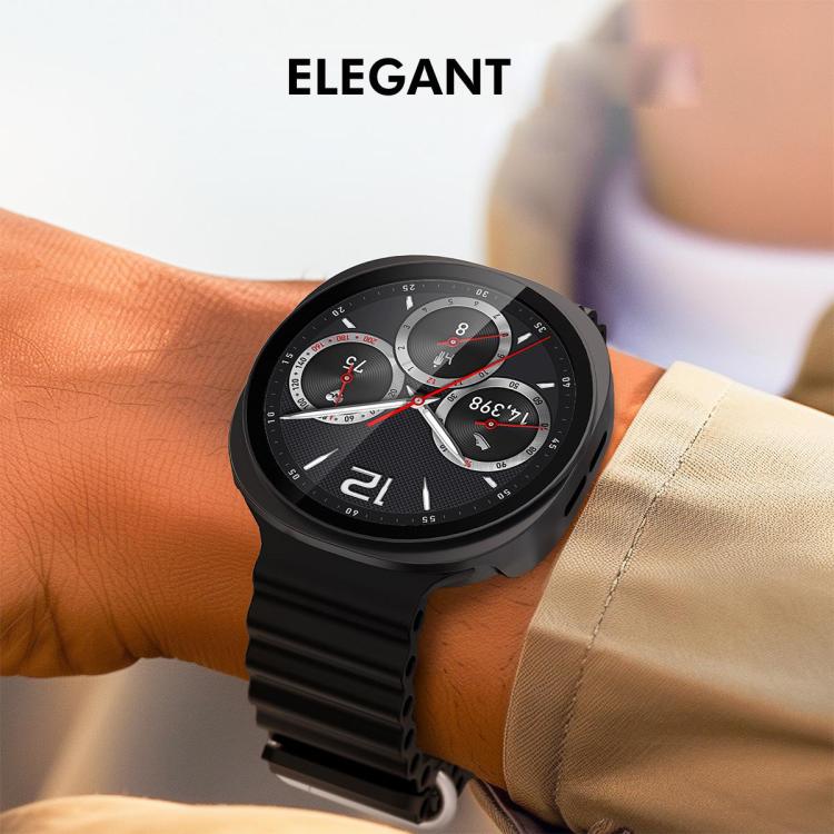 xDfind強化フィルム一体型フロストPCウォッチ保護カバー、Samsung Galaxy Watch8 44mm用、Samsung Galaxy Watch8 40mm用