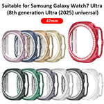 xDfind シングルロウダイヤモンドホロウPCウォッチカバー、Samsung Galaxy Watch Ultra 47mm / Ultra 2025用
