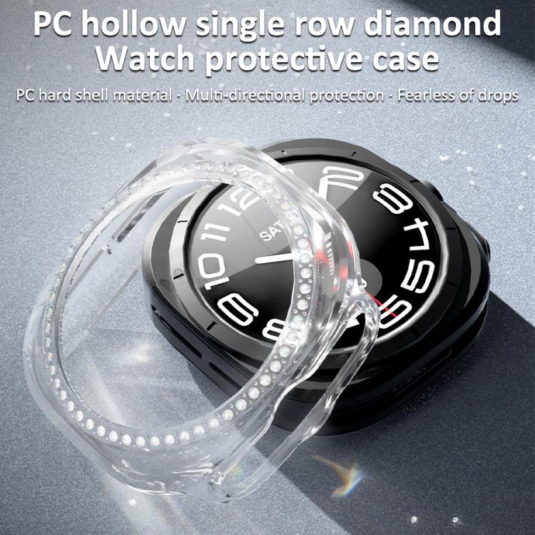 xDfind シングルロウダイヤモンドホロウPCウォッチカバー、Samsung Galaxy Watch Ultra 47mm / Ultra 2025用