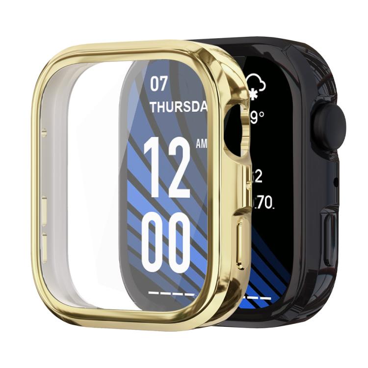 xDfind Plating Tempered Film Integrated TPU Watch Protective Cover, For Huawei Watch Fit 4 Pro, For Huawei Watch Fit 4