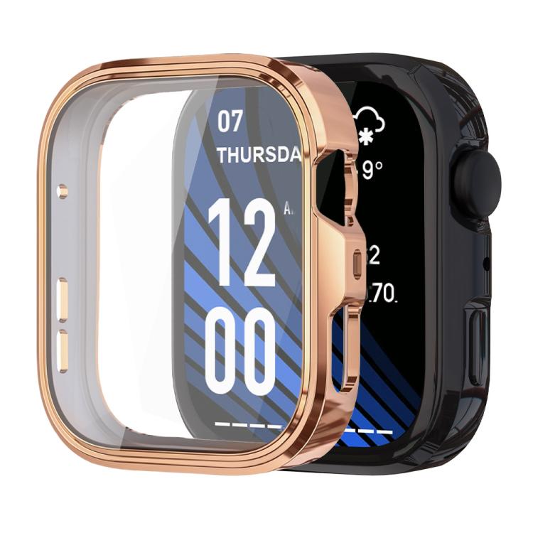 xDfind Plating Tempered Film Integrated TPU Watch Protective Cover, For Huawei Watch Fit 4 Pro, For Huawei Watch Fit 4