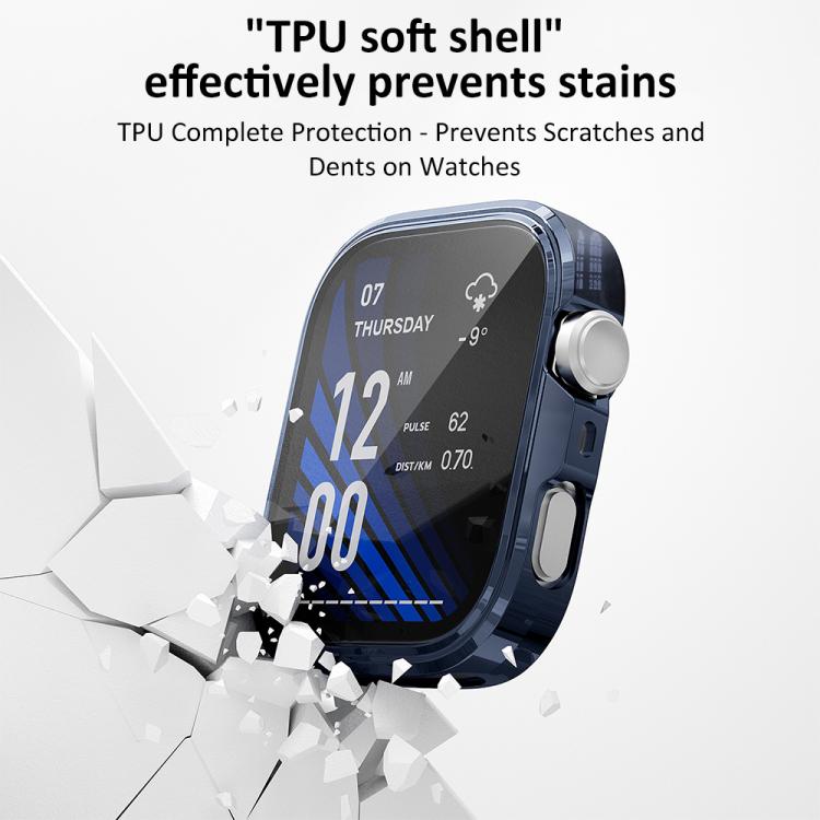 xDfind Plating Tempered Film Integrated TPU Watch Protective Cover, For Huawei Watch Fit 4 Pro, For Huawei Watch Fit 4
