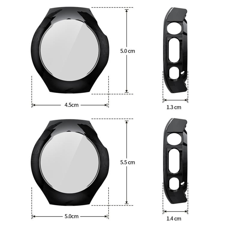 xDfind Plating Tempered Film Integrated TPU Watch Protective Cover, For Huawei Watch 5 42mm, For Huawei Watch 5 46mm