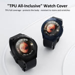 xDfind Plating Tempered Film Integrated TPU Watch Protective Cover, For Huawei Watch 5 42mm, For Huawei Watch 5 46mm