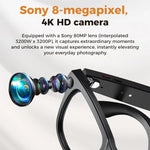 M02 ウルトラ 8MPカメラ AIスマートグラス フォトクロミックレンズ、ブラック充電ケース付き、ブラウン充電ケース付き