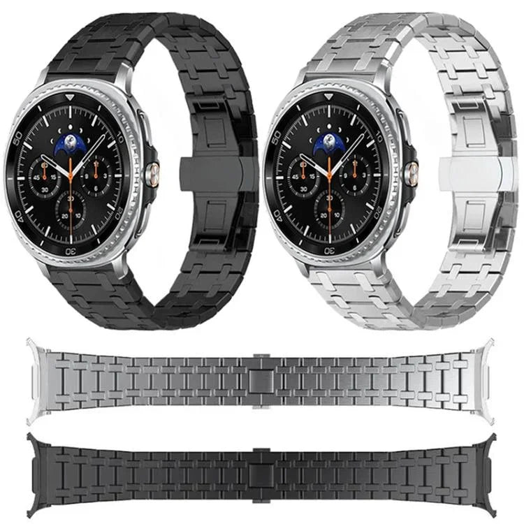 バタフライバックル チタン合金 時計バンド、Samsung Galaxy Watch Ultra 47mm / Ultra 2025 用、Samsung Galaxy Watch8 / Watch8 Classic 用