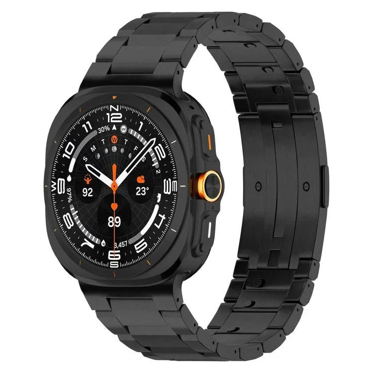 一体型 三連ビーズ HWバックル チタン合金 時計バンド、Samsung Galaxy Watch8 / Watch8 Classic 用