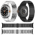 一体型 三連ビーズ HWバックル チタン合金 時計バンド、Samsung Galaxy Watch8 / Watch8 Classic 用