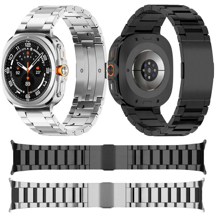 一体型 三連ビーズ HWバックル チタン合金 時計バンド、Samsung Galaxy Watch8 / Watch8 Classic 用
