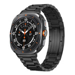 着脱式 三連ビーズ HWバックル チタン合金 時計バンド、Samsung Galaxy Watch Ultra 47mm / Ultra 2025 用、Samsung Galaxy Watch8 / Watch8 Classic 用