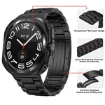 着脱式 三連ビーズ HWバックル チタン合金 時計バンド、Samsung Galaxy Watch Ultra 47mm / Ultra 2025 用、Samsung Galaxy Watch8 / Watch8 Classic 用